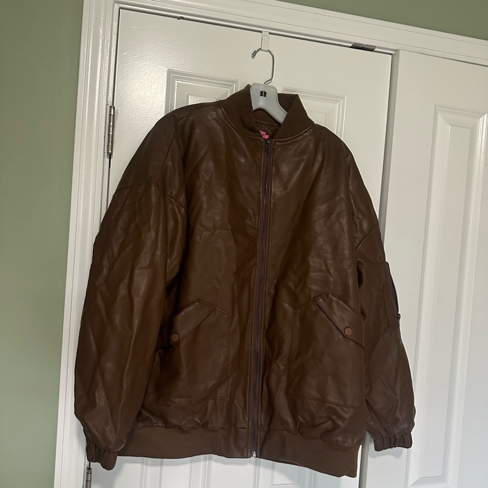 Edikted Brown Bomber Jacket